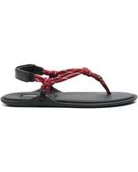 Miu Miu - Sandalias con tira de cuerda - Lyst