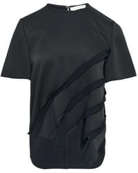 Club21 - Ruffle-Detail Round-Neck Top - Lyst