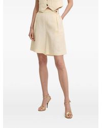 Liu Jo - Pinstripe-Pattern Pleated Shorts - Lyst