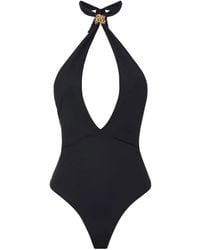 Elisabetta Franchi - Halterneck Swimsuit - Lyst
