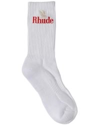 Rhude - Rossa Logo-Print Socks - Lyst
