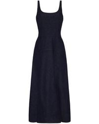 Adam Lippes - Veda Panelled Denim Midi Dress - Lyst