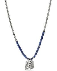 John Hardy - Sterling Heishi Tag Lapis Lazuli Necklace - Lyst