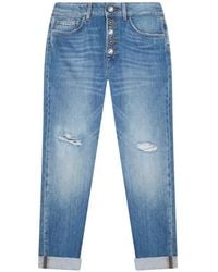 Dondup - Ripped Buttoned Jeans - Lyst