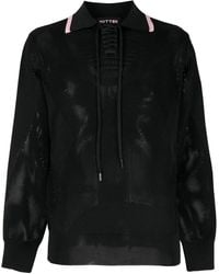 BOTTER - Lace-Up Fastening Knit Polo Shirt - Lyst