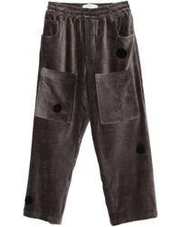 Song For The Mute - Appliqué-Detail Corduroy Pants - Lyst