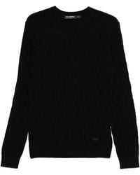 KARL LAGERFELD - Cable-Knit Sweater - Lyst