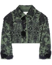 Dries Van Noten - Katoenen Jack Met Pailletten - Lyst