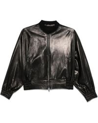 Salvatore Santoro - Leather Bomber Jacket - Lyst