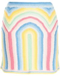 CASABLANCA - Rainbow Crochet Mini Skirt - Lyst