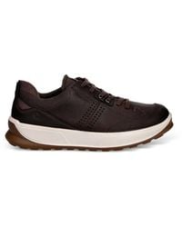 Ecco - Perforated Leather Trainers - Lyst
