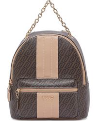 Liu Jo - Monogram-Pattern Backpack - Lyst