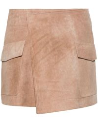 Arma - Olbia A-line Suede Miniskirt - Lyst