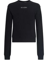 Marni - Pull À Logo Brodé - Lyst