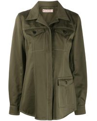 Marni Chaqueta ajustada con costuras expuestas - Rojo