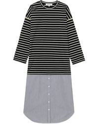 Enfold - Gestreiftes Midikleid mit Einsätzen - Lyst
