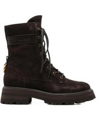 Michael Kors - Caleb Suede Combat Boots - Lyst