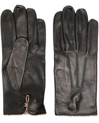 Paul Smith - Striped Trim Leather Gloves - Lyst