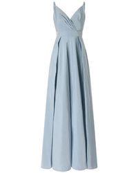 Pinko - Long Taffeta Dress With Slit - Lyst