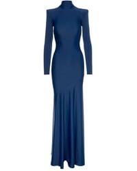 V:PM ATELIER - Irma Maxi-Jurk Met Hoge Hals En Gewatteerde Schouders - Lyst