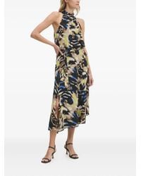 DKNY - High-Neck Abstract-Print Dress - Lyst
