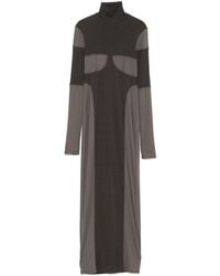 Nanushka - Abito Lungo Con Design Patchwork - Lyst