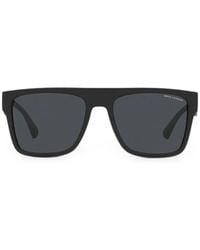 ARMANI EXCHANGE - Rectangle-Frame Logo-Print Sunglasses - Lyst