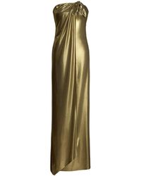 Ralph Lauren Collection - Brigitta Foiled Strapless Gown - Lyst