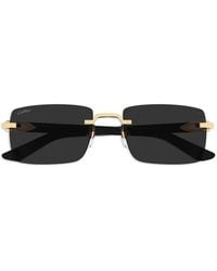 Cartier - Lunettes De Soleil À Monture Rectangulaire - Lyst