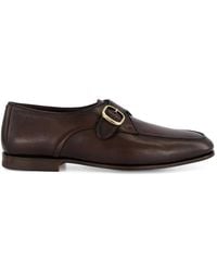 Santoni - Buckled Leather Loafers - Lyst