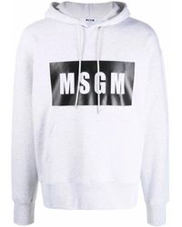 MSGM - Sudadera con capucha y logo estampado - Lyst