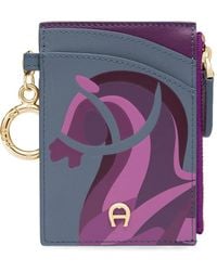 Aigner - Funny Horse-Print Card Holder - Lyst