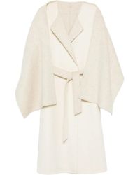 P.A.R.O.S.H. - Scarf-detail Belted Coat - Lyst