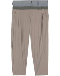Kolor - Colour-block Pleated Trousers - Lyst