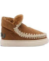 Mou - Slip-On Suede Ankle Boots - Lyst