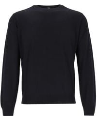 Alpha Studio - Crew-Neck Ribbed-Trim Sweater - Lyst