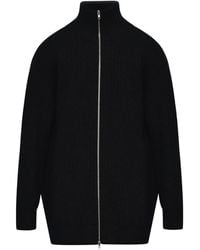 MM6 by Maison Margiela - Zip-Front Ribbed Jacket - Lyst