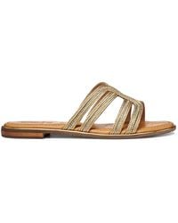 Geox - Crystal-Embellished Braided-Strap Sandals - Lyst