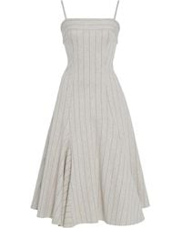 Rosetta Getty - Pinstripe Godet Dress - Lyst