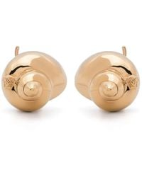 Versace - Boucles D'Oreilles Clip À Détail De Coquillage - Lyst