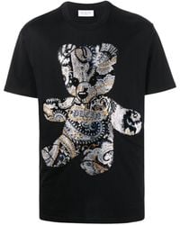 Philipp Plein - T-Shirt mit kristallverziertem Teddy-Print - Lyst