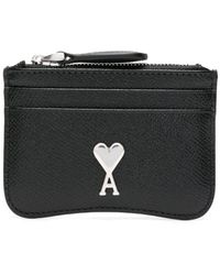 Ami Paris - Ami De Coeur Leather Cardholder - Lyst