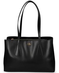 Calvin Klein - Logo-Detail Shoulder Bag - Lyst