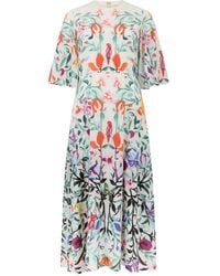 Valentino Garavani - Floral-Print Midi Dress - Lyst