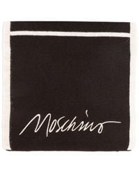 Moschino - Gestreifter Schal Mit Stickerei - Lyst