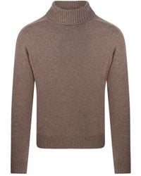 Cashmere Company - Gerippter Rollkragenpullover - Lyst