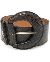 Twinset - Snake-Effect Buckle-Fastening Belt - Lyst