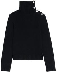 Zadig & Voltaire - High-Neck Embellished-Button Sweater - Lyst