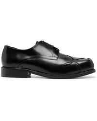STEFAN COOKE - Embroidered-Detail Leather Derby Shoes - Lyst
