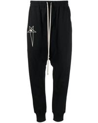 Rick Owens X Champion - Logo-Embroidered Drop-Crotch Trousers - Lyst